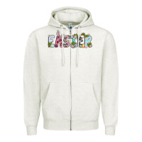 Oatmeal Heather Easter Day Zipper Hoodie - Neo Western