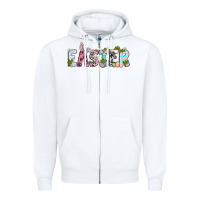 White Easter Day Zipper Hoodie - Neo Western