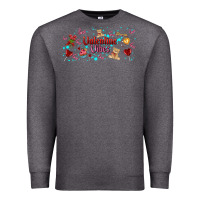 Charcoal Heather love vibes and valentines Premium Sweatshirt - AdoDesignShop