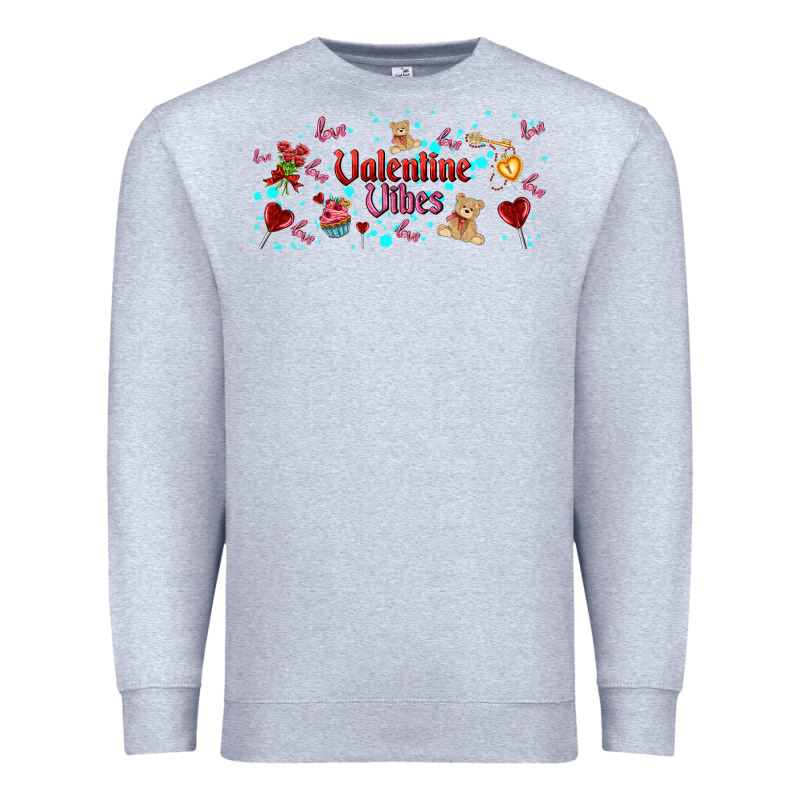 Love Vibes And Valentines Premium Sweatshirt by AdoDesignShop | Teevron