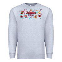Heather Grey love vibes and valentines Premium Sweatshirt - AdoDesignShop