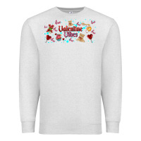 Oatmeal Heather love vibes and valentines Premium Sweatshirt - AdoDesignShop
