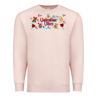 Pale Pink love vibes and valentines Premium Sweatshirt - AdoDesignShop