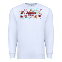 White love vibes and valentines Premium Sweatshirt - AdoDesignShop