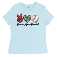 Baby Blue peace love west Ladies Tee - BarkalooDesign
