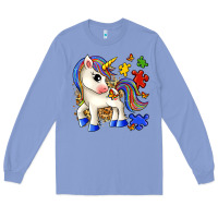 Colony Blue autism unicorn Long Sleeve Tee - Zillion Design Studio