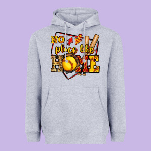 No Place Like Home Softball Heavyweight Hoodie Designed By Jasminsmagicworld