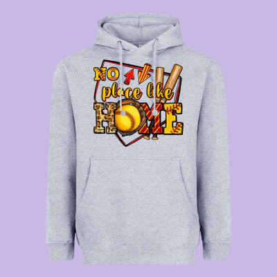 No Place Like Home Softball Heavyweight Hoodie Designed By Jasminsmagicworld