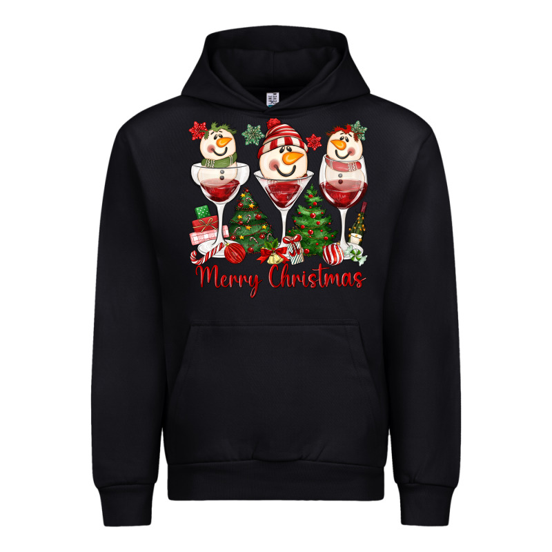 Merry Christmas Wine And Cocktails Urban Hoodie by MaliasSmallBusiness | Teevron