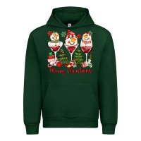Forest Green merry christmas wine and cocktails Urban Hoodie - MaliasSmallBusiness