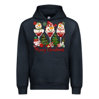 Navy merry christmas wine and cocktails Urban Hoodie - MaliasSmallBusiness