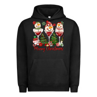 Pigment Black merry christmas wine and cocktails Urban Hoodie - MaliasSmallBusiness