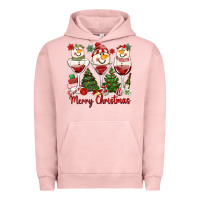 Pigment Salmon merry christmas wine and cocktails Urban Hoodie - MaliasSmallBusiness