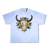 Grape Ice cow aztec western bull skull Urban Heavy Tee - texasbilliewilder