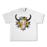 Lunar Rock cow aztec western bull skull Urban Heavy Tee - texasbilliewilder