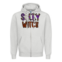 Dove Grey Salty Witch Zipper Hoodie - CowhideDigitalArt