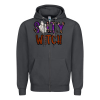 Smoke Salty Witch Zipper Hoodie - CowhideDigitalArt