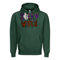 Sports Green Salty Witch Zipper Hoodie - CowhideDigitalArt