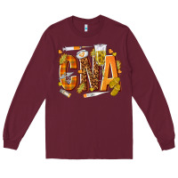 Burgundy fall cna Long Sleeve Tee - texasbilliewilder