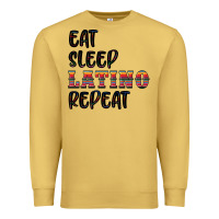 Antique Gold eat sleep latino repeat Premium Sweatshirt - BundleAndBundleShop