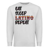 Dove Grey eat sleep latino repeat Premium Sweatshirt - BundleAndBundleShop