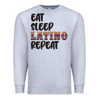 Heather Grey eat sleep latino repeat Premium Sweatshirt - BundleAndBundleShop