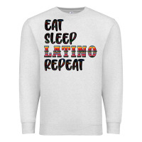 Oatmeal Heather eat sleep latino repeat Premium Sweatshirt - BundleAndBundleShop