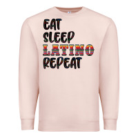 Pale Pink eat sleep latino repeat Premium Sweatshirt - BundleAndBundleShop