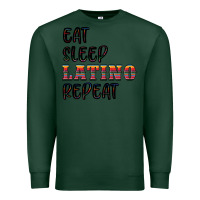 Sports Green eat sleep latino repeat Premium Sweatshirt - BundleAndBundleShop