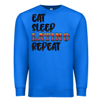True Royal eat sleep latino repeat Premium Sweatshirt - BundleAndBundleShop