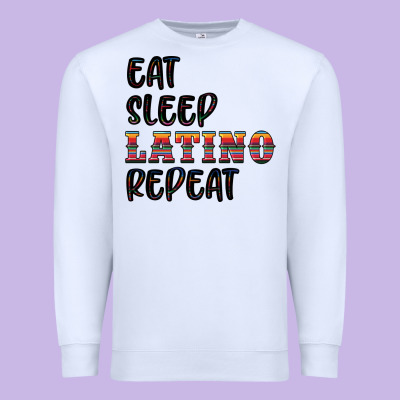 Eat Sleep Latino Repeat Premium Sweatshirt Designed By Bundleandbundleshop