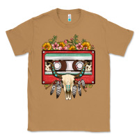 Toasted Coconut bull skull sunflower floral cassette Classic Tee - FaDigitalArtStudio