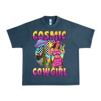 Midnight Navy cosmic cowgirl Urban Heavy Tee - texasbilliewilder