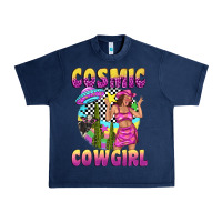 Navy cosmic cowgirl Urban Heavy Tee - texasbilliewilder