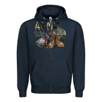 Navy army wife Zipper Hoodie - SublimationCraftShop