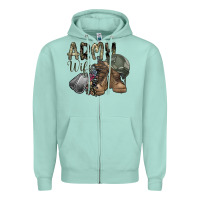 Seafoam army wife Zipper Hoodie - SublimationCraftShop
