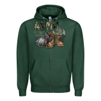 Sports Green army wife Zipper Hoodie - SublimationCraftShop
