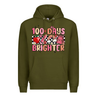 Army Green 100 days brighter Premium Hoodie - MaliasSmallBusiness