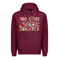 Burgundy 100 days brighter Premium Hoodie - MaliasSmallBusiness