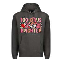Charcoal Heather 100 days brighter Premium Hoodie - MaliasSmallBusiness