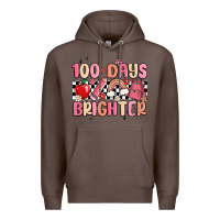 Coffee 100 days brighter Premium Hoodie - MaliasSmallBusiness