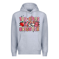 Heather Grey 100 days brighter Premium Hoodie - MaliasSmallBusiness
