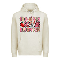 Oatmeal Heather 100 days brighter Premium Hoodie - MaliasSmallBusiness