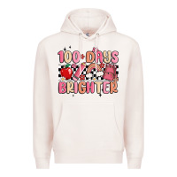 Pale Pink 100 days brighter Premium Hoodie - MaliasSmallBusiness