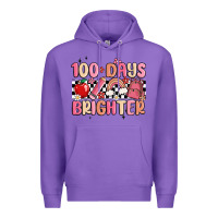 Purple 100 days brighter Premium Hoodie - MaliasSmallBusiness