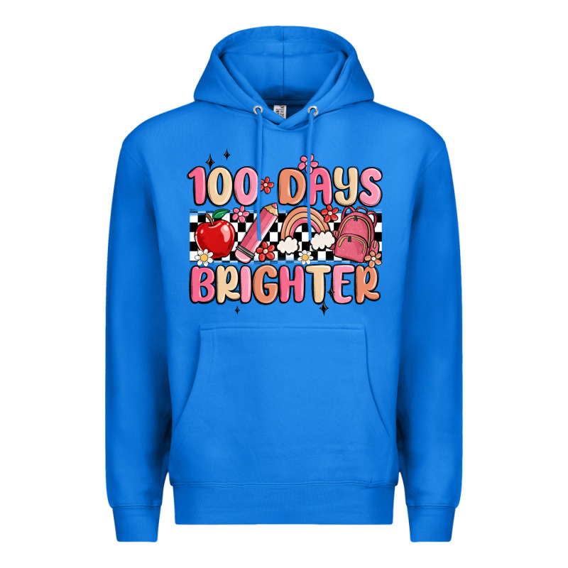 100 Days Brighter Premium Hoodie by MaliasSmallBusiness | Teevron