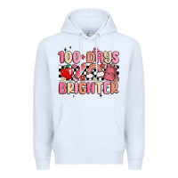 White 100 days brighter Premium Hoodie - MaliasSmallBusiness