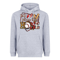 Heather Grey no place like home baseball Heavyweight Hoodie - Jasminsmagicworld