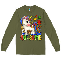 Army Green au some unicorn Long Sleeve Tee - Zillion Design Studio