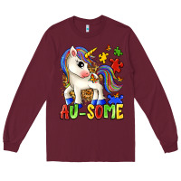 Burgundy au some unicorn Long Sleeve Tee - Zillion Design Studio